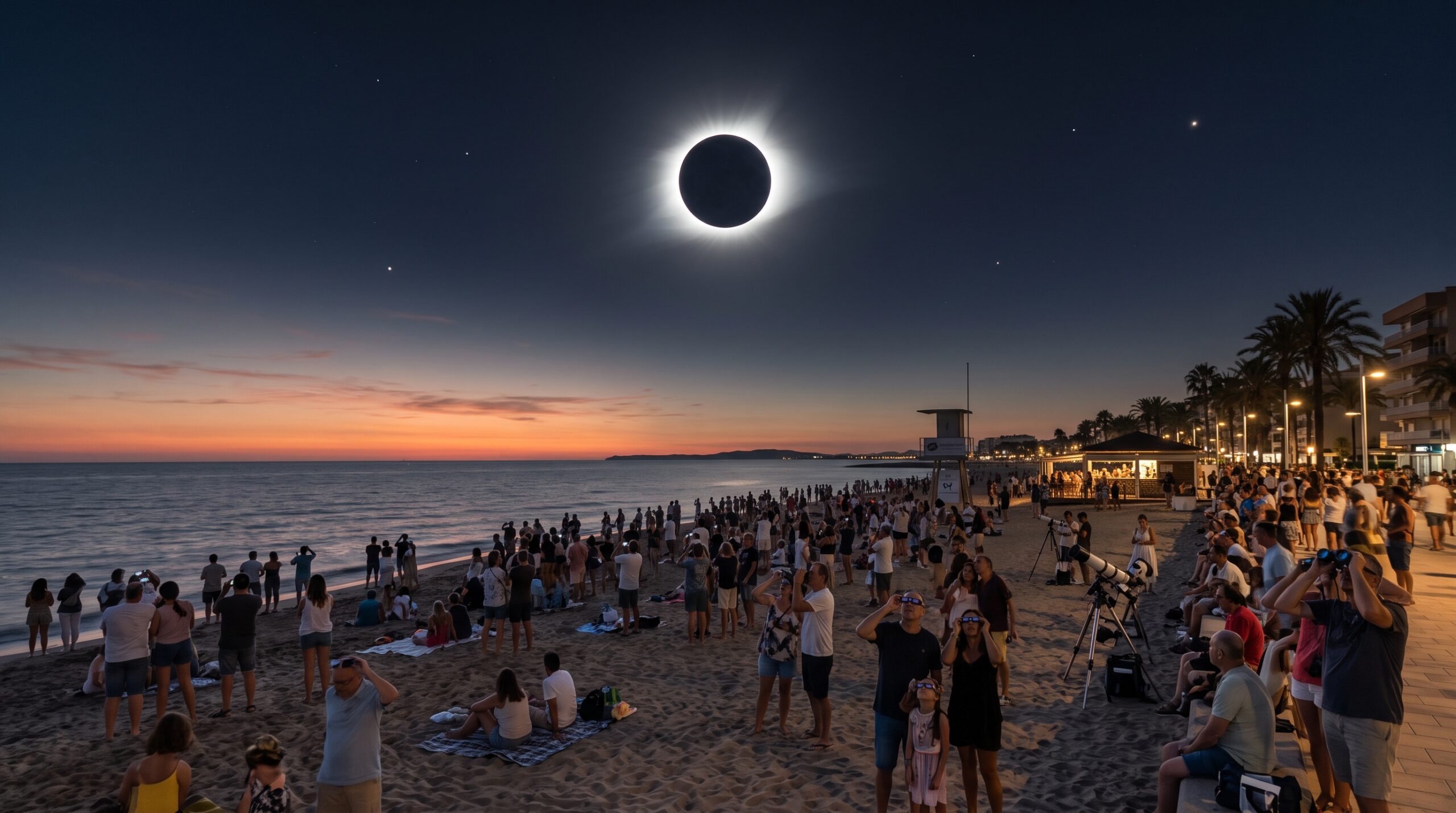 The total solar eclipse of 12 August in the Region of Valencia