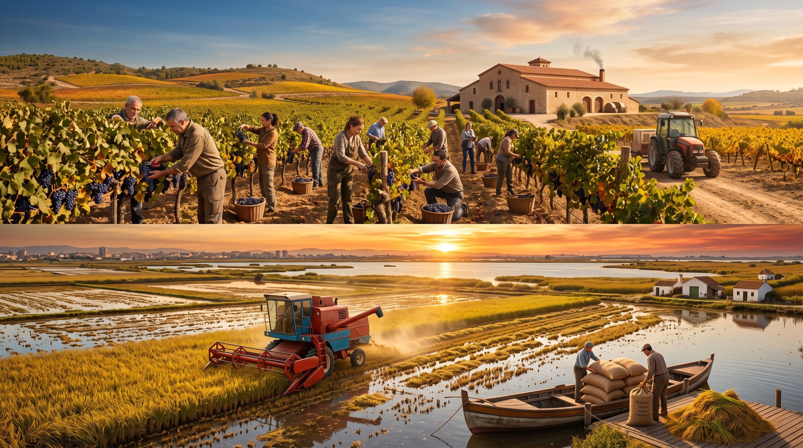 Autumn in the Region of Valencia: the grape harvest in Requena and the rice harvest at the Albufera